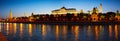 Panorama of Moscow Kremlin in night Royalty Free Stock Photo