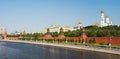 Panorama of the Moscow Kremlin and the waterfront Royalty Free Stock Photo
