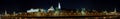 Panorama of Moscow Kremlin in winter night Royalty Free Stock Photo