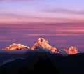 Panorama of mount Annapurna South, Nepal Royalty Free Stock Photo