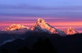 Panorama of mount Annapurna South, Nepal Royalty Free Stock Photo