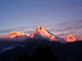 Panorama of mount Annapurna South, Nepal Royalty Free Stock Photo