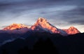 Panorama of mount Annapurna South, Nepal Royalty Free Stock Photo