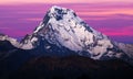 Panorama of mount Annapurna - view from Poon Hill on Annapurna C Royalty Free Stock Photo