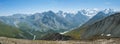 Panorama of Mount Belukha, Yarlu Valley and Lake Akkem