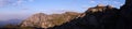 Panorama of Mount Bucsoiu and Mount Padina Crucii from the Bucegi Mountains