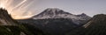 Panorama Of Mount Rainier At Sun Set From Stevens Canyon Road Royalty Free Stock Photo