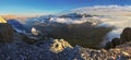 Panorama in mountain Alps Dolomity - Europe Royalty Free Stock Photo