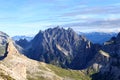 Panorama with mountain Haunold in Sexten Dolomites, South Tyrol Royalty Free Stock Photo