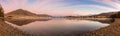 Panorama Mountain and lakeside with beautiful sky.