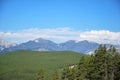 Panorama of Mountain Landscape in the Bighorn Mountains, Wyoming Royalty Free Stock Photo