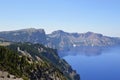 Panorama Mountain Landscape in Crater Lake National Park, Oregon Royalty Free Stock Photo