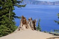 Panorama Mountain Landscape in Crater Lake National Park, Oregon Royalty Free Stock Photo