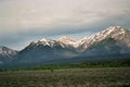 Panorama Mountain Landscape in Grand Teton National Park, Wyoming Royalty Free Stock Photo