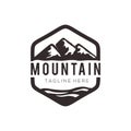 Panorama mountain landscape logo and icon design