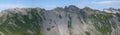 Panorama mountain landscape of the Raetikon mountains in the Alps of Switzerland Royalty Free Stock Photo