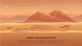 Panorama Mountain Landscape Red Planet Surface