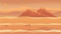 Panorama Mountain Landscape Red Planet Surface