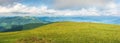 Panorama of a mountain landscape in summer