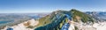 Panorama of the mountain of Rigi in Switzerland. Aerial view Royalty Free Stock Photo