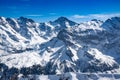 Beautiful view of Panorama of mountain in Schilhorn with blue sky , Switzerland,European Alps in sunny day Royalty Free Stock Photo