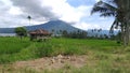 panorama mountain seminung and ranau lake