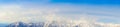 .Panorama of Mountain Snow Landscape with Blue Sky ,Japan Royalty Free Stock Photo