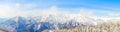 .Panorama of Mountain Snow Landscape with Blue Sky ,Japan Royalty Free Stock Photo