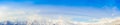 .Panorama of Mountain Snow Landscape with Blue Sky ,Japan Royalty Free Stock Photo