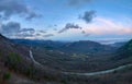 Panorama of the mountain valley