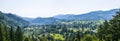 Panorama of a mountain village Royalty Free Stock Photo