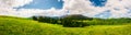 Panorama of mountainous landscape in springtime Royalty Free Stock Photo