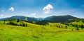 Panorama of mountainous landscape in summer Royalty Free Stock Photo