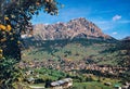 Panorama of the mountains of Cortina d'Ampezzo in the 80s