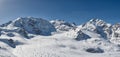 Panorama of mountains Palu and Bernina