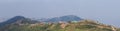 Panorama of the mountains and road,khaoko,thailand Royalty Free Stock Photo