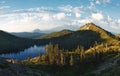 Panorama of Mt. Shasta from Heart Lake Royalty Free Stock Photo