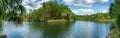 Panorama of Mullet Hole fishing area - Crystal River Preserve State Park, Crystal River, Florida, USA