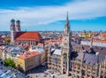 Panorama Munich city centre bavaria germany