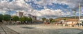 Panorama of the Municipal Plaza in Ixcateopan, Guerrero. Travel in Mexico