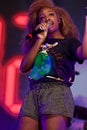 SZA in concert at Panorama Music Festival Royalty Free Stock Photo