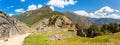 Panorama of Mysterious city - Machu Picchu, Peru,South America. The Incan ruins. Royalty Free Stock Photo