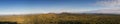 Panorama of the namibian grassland in the rain season