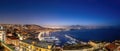 Panorama of Naples at night Royalty Free Stock Photo