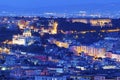 Panorama of Naples at night Royalty Free Stock Photo