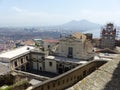 Panorama of Naples seen from above in Italy.