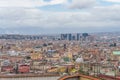 Panorama of Naples, view of the port in the Gulf of Naples. The province of Campania. Italy