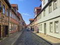 Narrow back street of Wernigerode old town, Germany