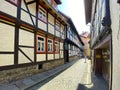 Narrow back street of Wernigerode old town, Germany