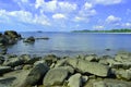 Panorama of the natural beauty of the beach in the vilage of ketap west bangka